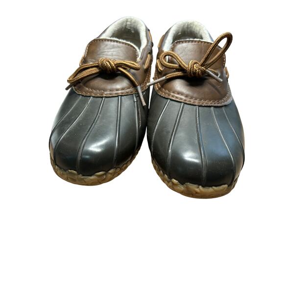 Women's JBU by Jambu Gwen Weather Garden Ready Duck Boots Brown & Tan Size 9 - Picture 2 of 7